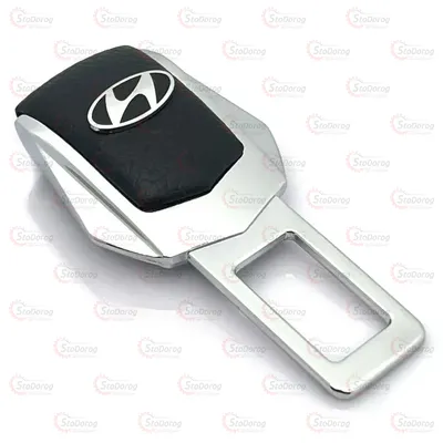 Заглушка ременя безпеки Хром/шкіра Hyundai