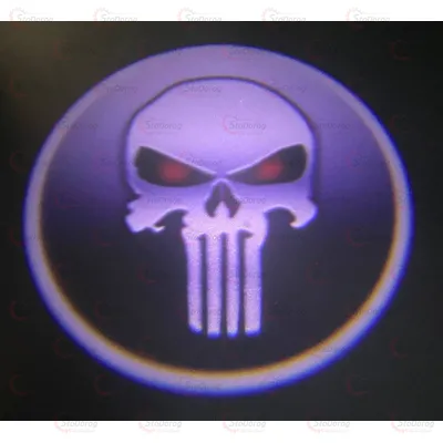 Підсвітка дверей логотип Череп 2