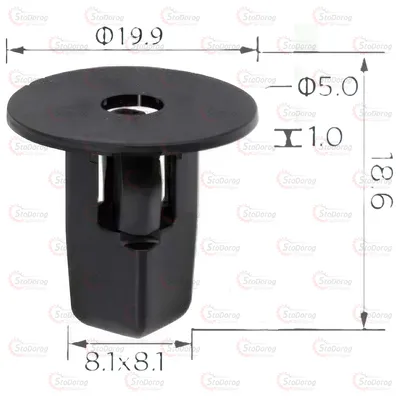 Кліпса під саморіз Toyota Lexus Mazda 2