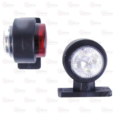 Габарит Ріжки Прямий 8,5см 24v 2шт Червоний+Білий 6+6 LED MRT Л-050