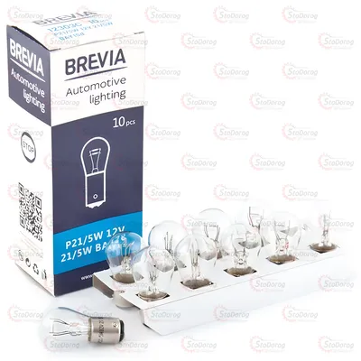Лампа накаливания P21/5W 12V Brevia 12303C
