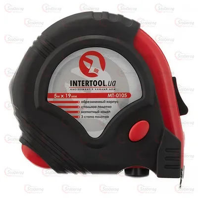 Рулетка 5м х 19мм магніт з положення Intertool MT-0105 2