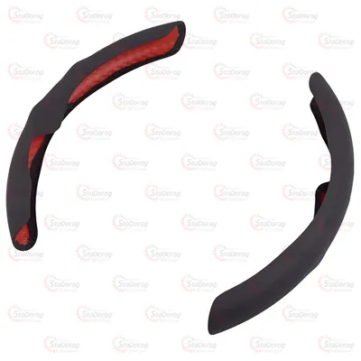 Накладки на Кермо L38 Шкіряний Нубук з Масажером Чорний