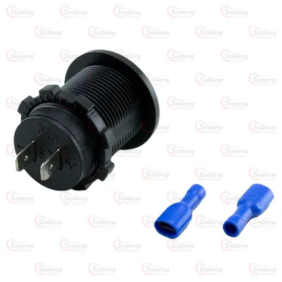 Вольтметр врізний дисплей помаранч 12/24V (28мм) підсв. L-37мм 2