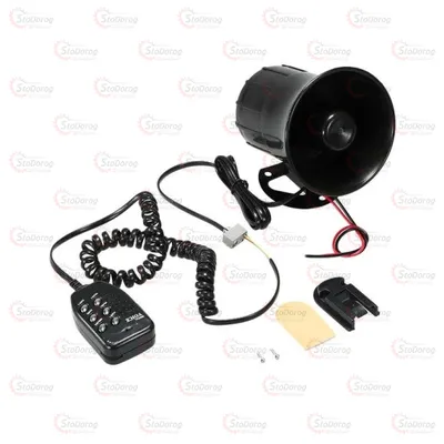 Сирена з мікрофоном Horn 6 тонів 50w кругла