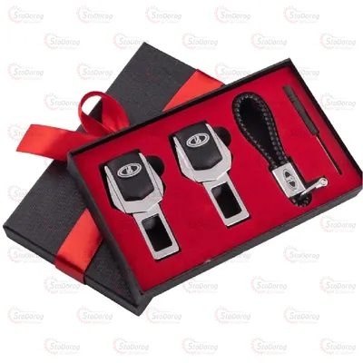 Подарунковий набір LADA 2в1 (Брелок, Заглушки ременя)