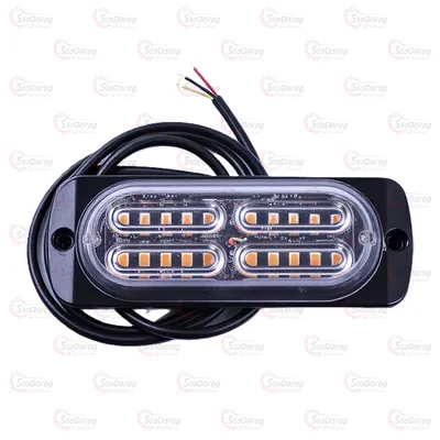 Страбоскоп 12-24V 20LED 1шт жовтий BS-20LED