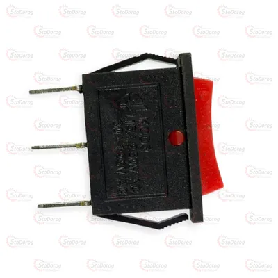 Кнопка універсальна 3положення 3контакти червона 30х13мм 2