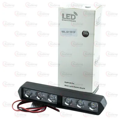 Фары дополнительные LED 148x29x36 18W Желтый/Белый+Стробоскоп NWL-A01