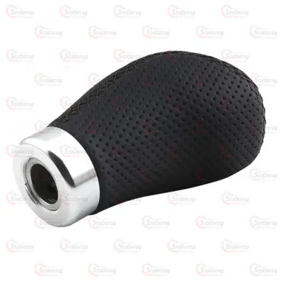 Ручка КПП F-5896BK Чорна перфорація (нитка чорна) 2