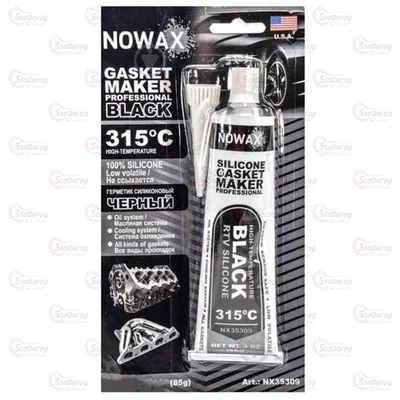 Герметик чорний 85g Nowax NX35309 +315°С