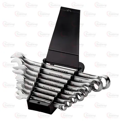 Набір ключів ріжково накидних 8-19мм CrV 8шт Intertool HT-1202 2