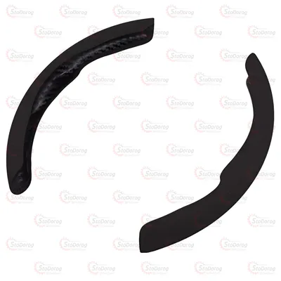 Накладки на Кермо L38 Шкіряний Нубук з Масажером Чорний 2