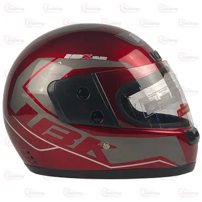 Мото Шолом 305 IBK З Бородою Червоний/Сірий