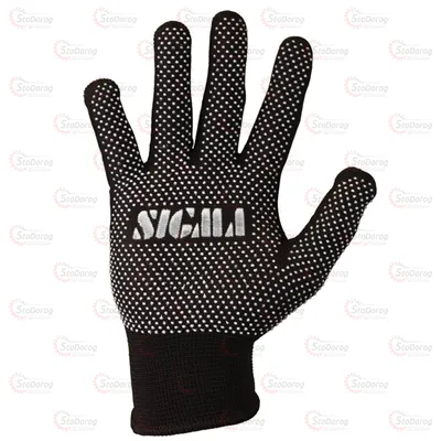 Перчатки Sigma з мікроточкою чорні 2
