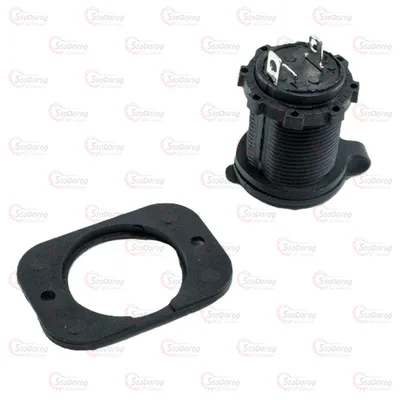 Гніздо під штекер з різьбою з пластиною 2