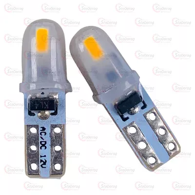 Світлодіод LED W1,2W T5 12V Насіння Жовтий 3-діода