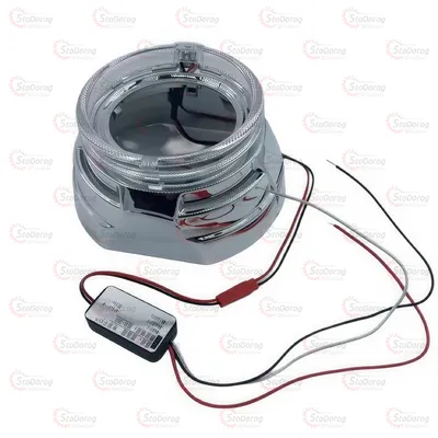 Маска під лінзу 3 Sigma G132 хром 2шт LED Cree 2