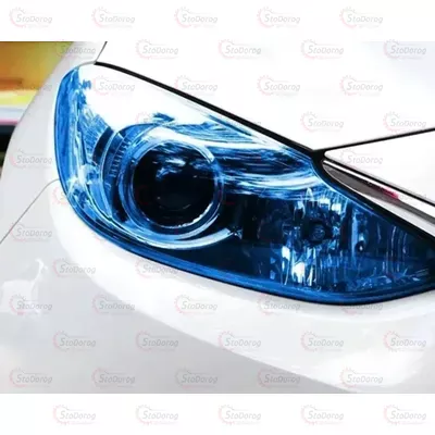 Антигравийная пленка синий 1м х 30см 2