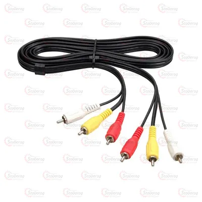 Кабель Акустичний 3RCA To 3RCA 3м Black