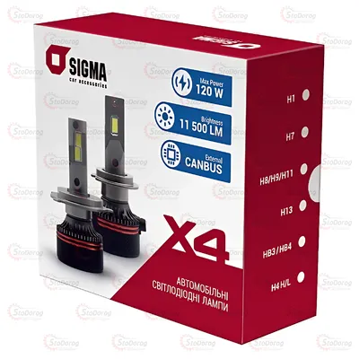 Лампа LED H7 Sigma X4  60W Canbus 2