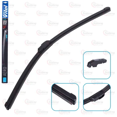 Дворник Бескаркасный Vitol Aero 24 600мм VB-24600