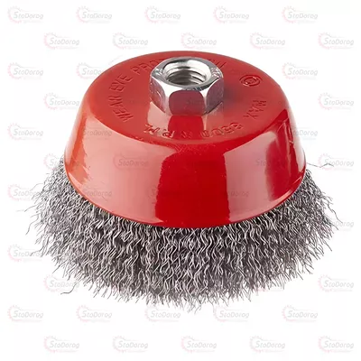 Щітка чашкова торцева 100мм з рифл. дроту (M14) Intertool BT-1100 2