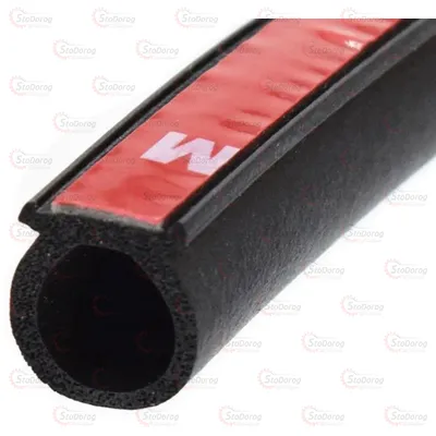 Ущільнювач D-type 10*10мм 1 п.м EPDM Водонепроникний 2